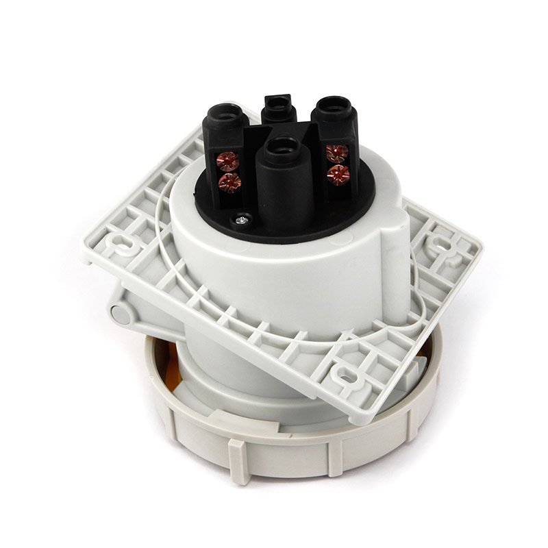 IEC 60309 CEE Flanged Socket, 3-Pin, 63A, 100-130V, IP67 Watertight